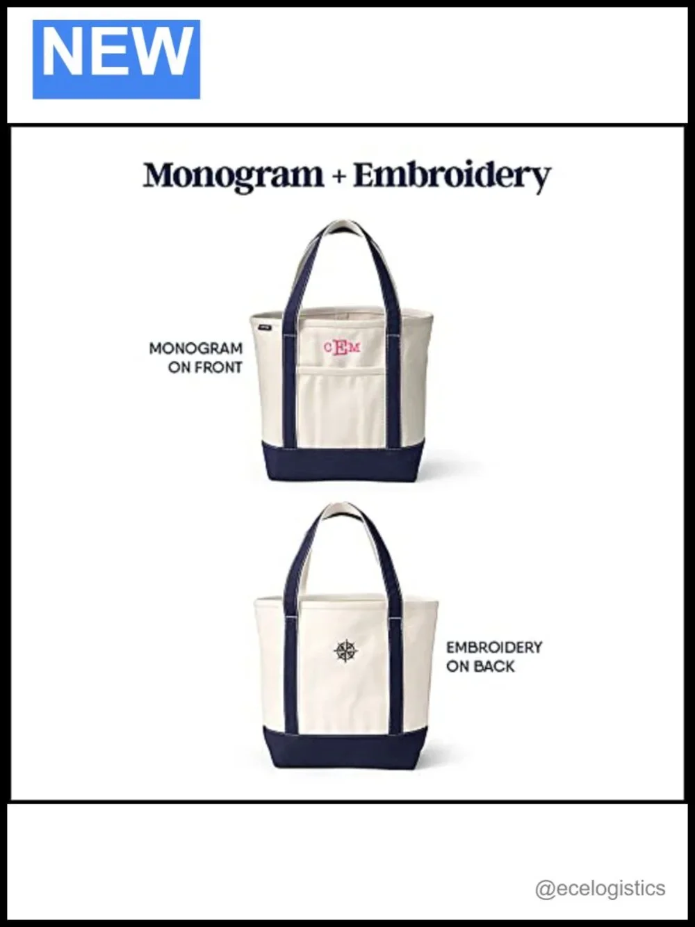 Canvas Zip Top Tote Bag with Pockets and Key Strap
